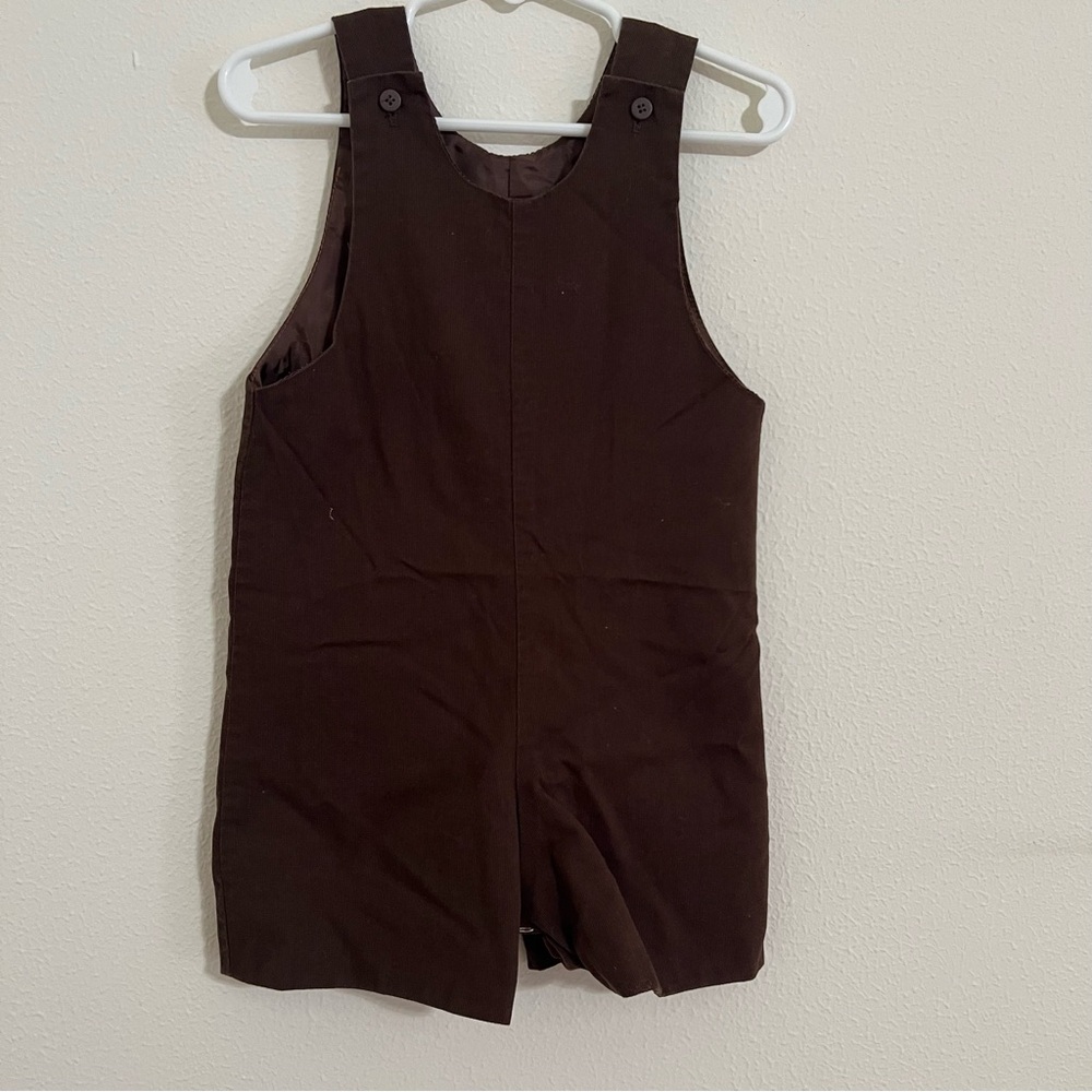 Vintage Classic Brown Corduroy Kids One Piece Size 24 Months